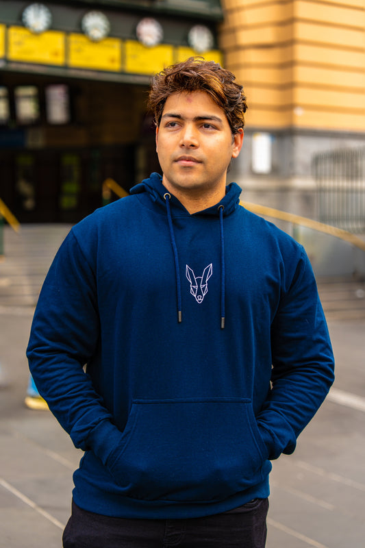 Fair Dinkums Hoodie — Navy (320 GSM Cotton)