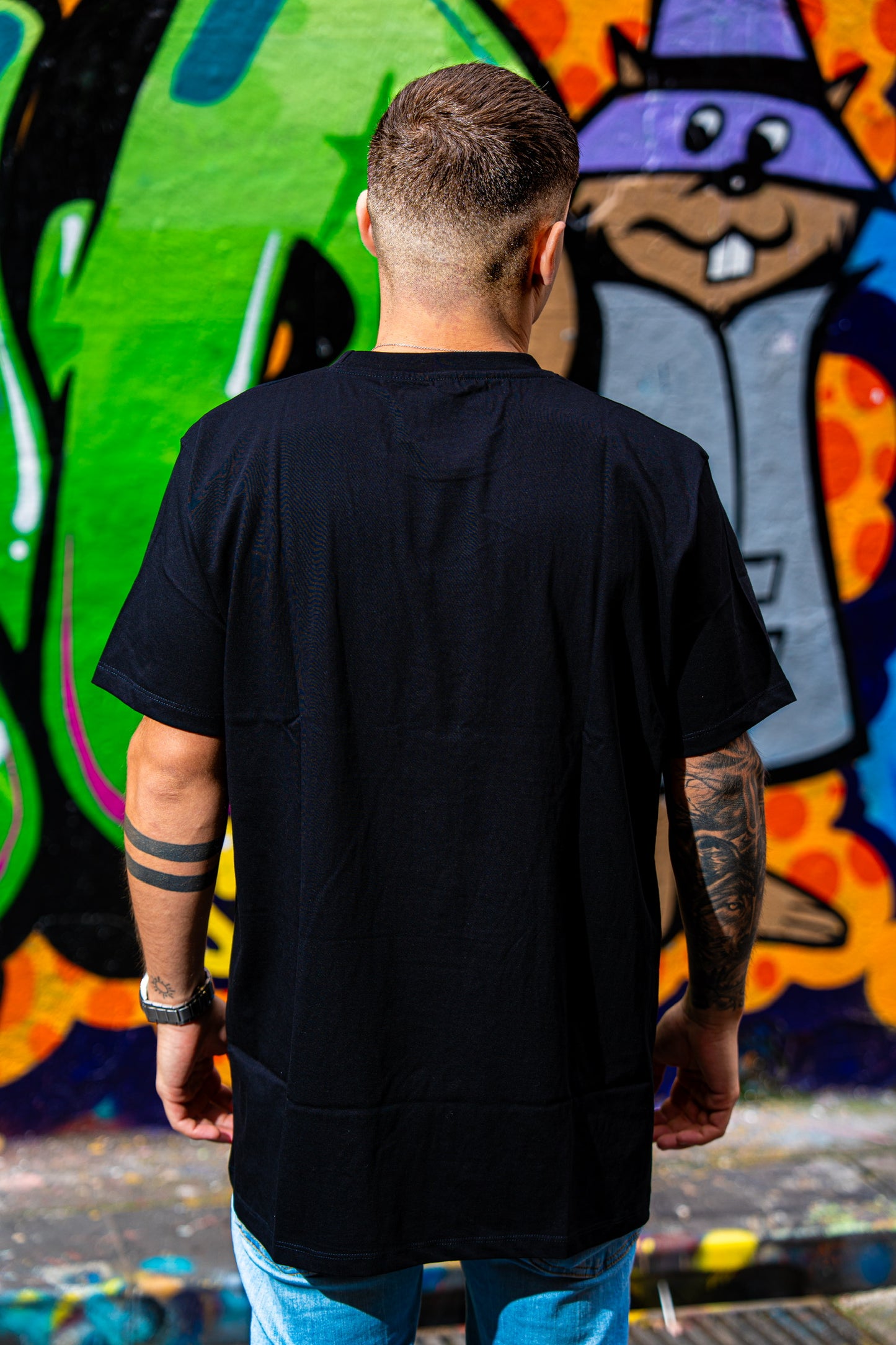 Fair Dinkums Classic Tee — Black (Red Embroidery)