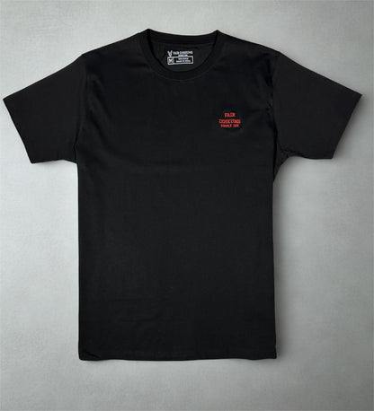Fair Dinkums Classic Tee — Black (Red Embroidery)